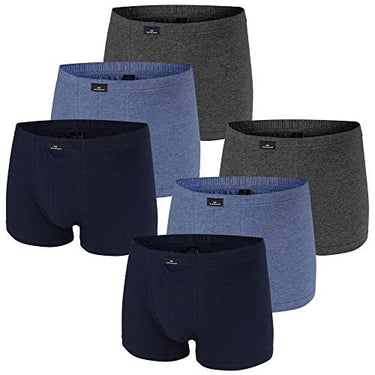 GÖTZBURG Herren Boxershorts/Pants im 6er Pack (XXL, Navy/grau Melange/blau Melange) im Sale